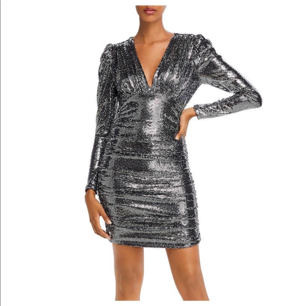 Party BCBG MaxAzria silver dress